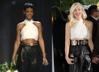 Who Wore It Better: Balmain white halter cropped-top