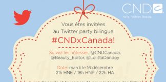 Joignez-vous à CND & FashionIsEverywhere pour un Twitter party des Fêtes… et 700$ de prix à gagner !