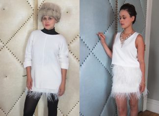 1 jupe à plumes… 2 looks complètement différents!