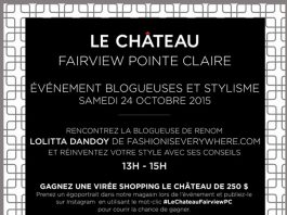 Venez magasinez avec moi @ Le Château & gagnez une virée shopping de 250$!