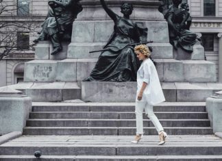 My look: blanc monochrome + lèvres rouges (sans danger)