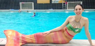 On a essayé l’entraînement de sirène!